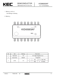 Datasheet KID65003AF manufacturer KEC